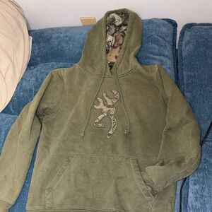 Browning Olive Hoodie with Camo Details